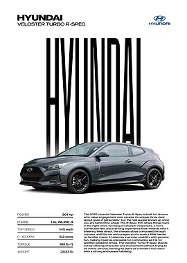 Hyundai Veloster Turbo R-Spec Car Poster