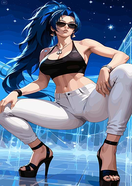 Leona Heidern in Sunglasses and White Pants