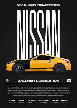 Nissan 370Z Heritage Edition Car Poster