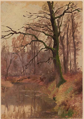 Autumn Forest by a River