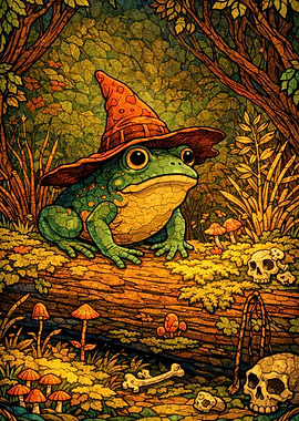 Wizard Frog in a Forest