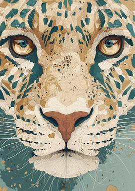 Leopard Face Close-Up