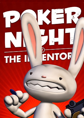 Max from Sam & Max holding poker chip