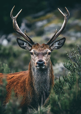 Majestic Deer in Forest