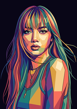 Pop Art Portrait of a Lisa BLACKPINK