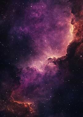 Vibrant Colorful Galaxy Nebula in Deep Space