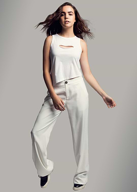 Bailee Madison in White Outfit