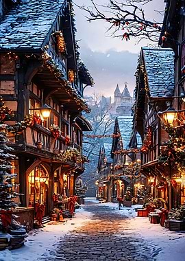 Magical Christmas Village Street