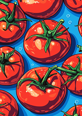 Vibrant Tomato Pattern