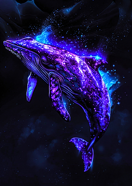 Cosmic Whale in Nebula
