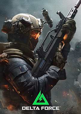 Delta Force Soldier with Rifle