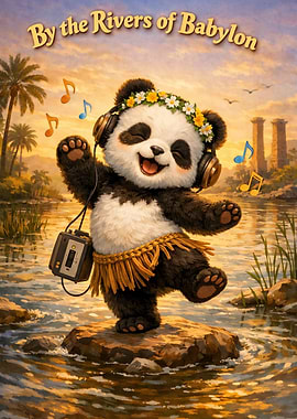 Cute Panda Dancing by Rivers of Babylon