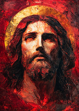 Jesus Christ Impasto Oil Painting