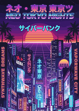 Neo Tokyo Nights Cyberpunk Cityscape