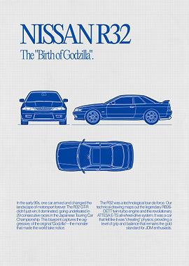 Nissan R32 Classic Blueprint