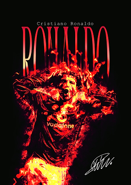 Cristiano Ronaldo Fiery Portrait