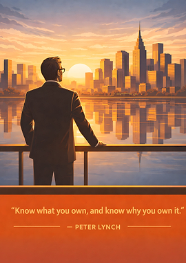 Businessman overlooking city at sunrise