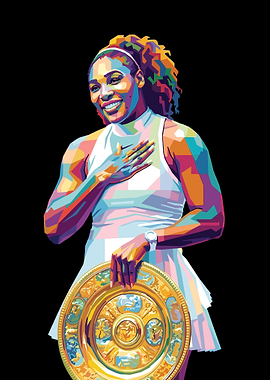 Serena Williams Wimbledon Trophy Pop Art