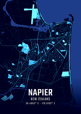 Napier Midnight City Map