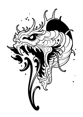 Dragon Head Tattoo Design