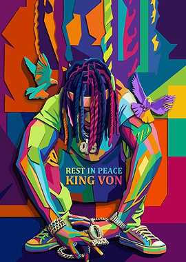 King Von Pop Art Tribute