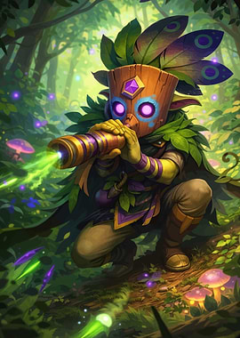 Forest creature with spyglass