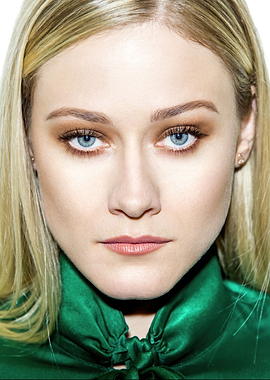 Close-up of a Olivia Taylor Dudley with blue eyes