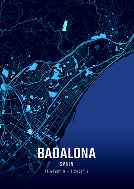 Badalona Midnight City Map