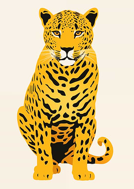 Stylized Jaguar Sitting