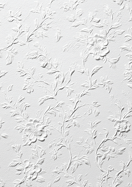 Embossed Floral Wallpaper Pattern