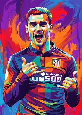 Antoine Griezmann Pop Art Portrait