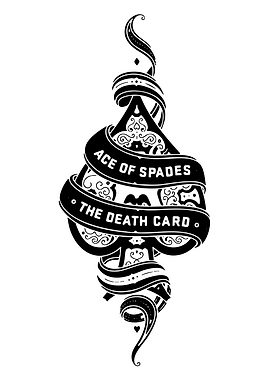 Ace of Spades Death Card Tattoo Design
