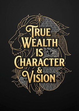 Lion Head with Inspirational Text