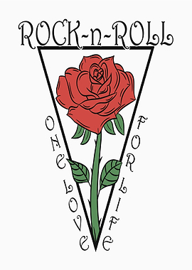 Rock-n-Roll Rose in Triangle