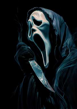 Ghostface Killer with Bloody Knife