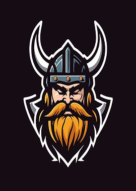 Viking Warrior Mascot Head