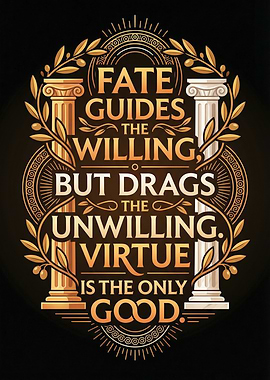 Inspirational Quote with Greek Columns