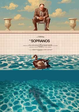 The Sopranos Poster with Tony and Duck