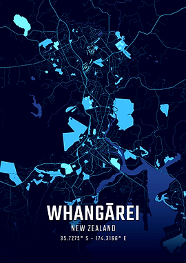 Whangārei Midnight City Map