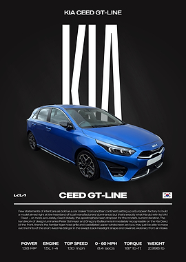 Kia Ceed GT-Line Car Poster