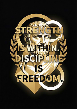 Stoic Philosophy Quote with Bust