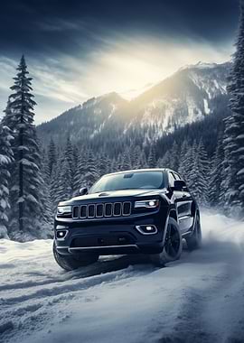 Jeep Grand Cherokee in snow