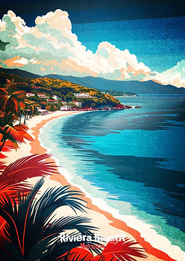 Riviera Nayarit Beach Scene Poster