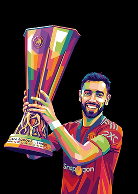 Bruno Fernandes Champion Pop Art