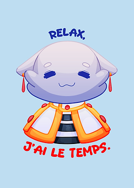 Cute cat elf with French Text