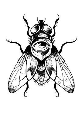 Stylized Fly with Eye