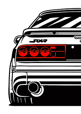 Mazda RX-7 Tail Lights and Exhaust