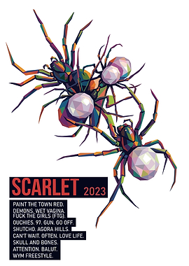 Pop Art Spiders with Song List