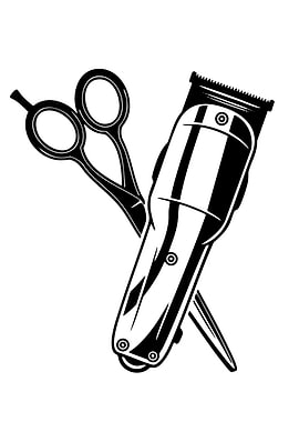 Barber Clippers and Scissors Icon