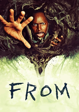 Man reaching out from dark cave